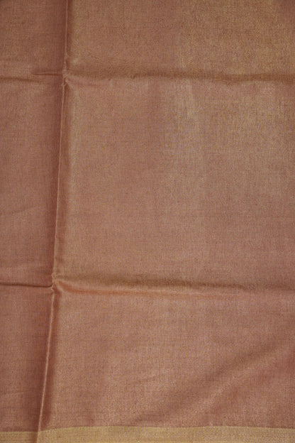 Peach Blush & Soft Gold Tissue Linen Saree