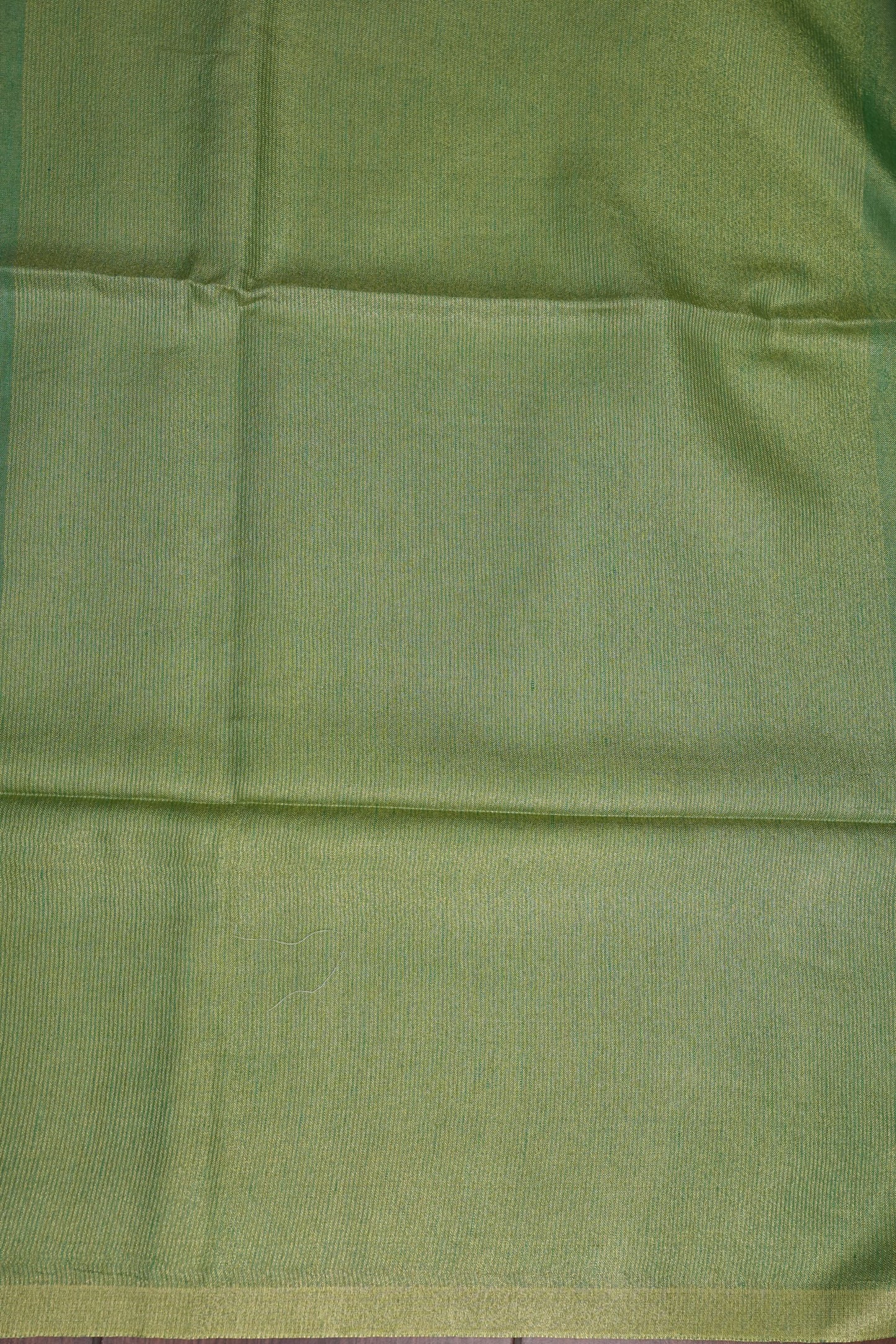 Fresh Green & Soft Gold Tissue Linen Saree