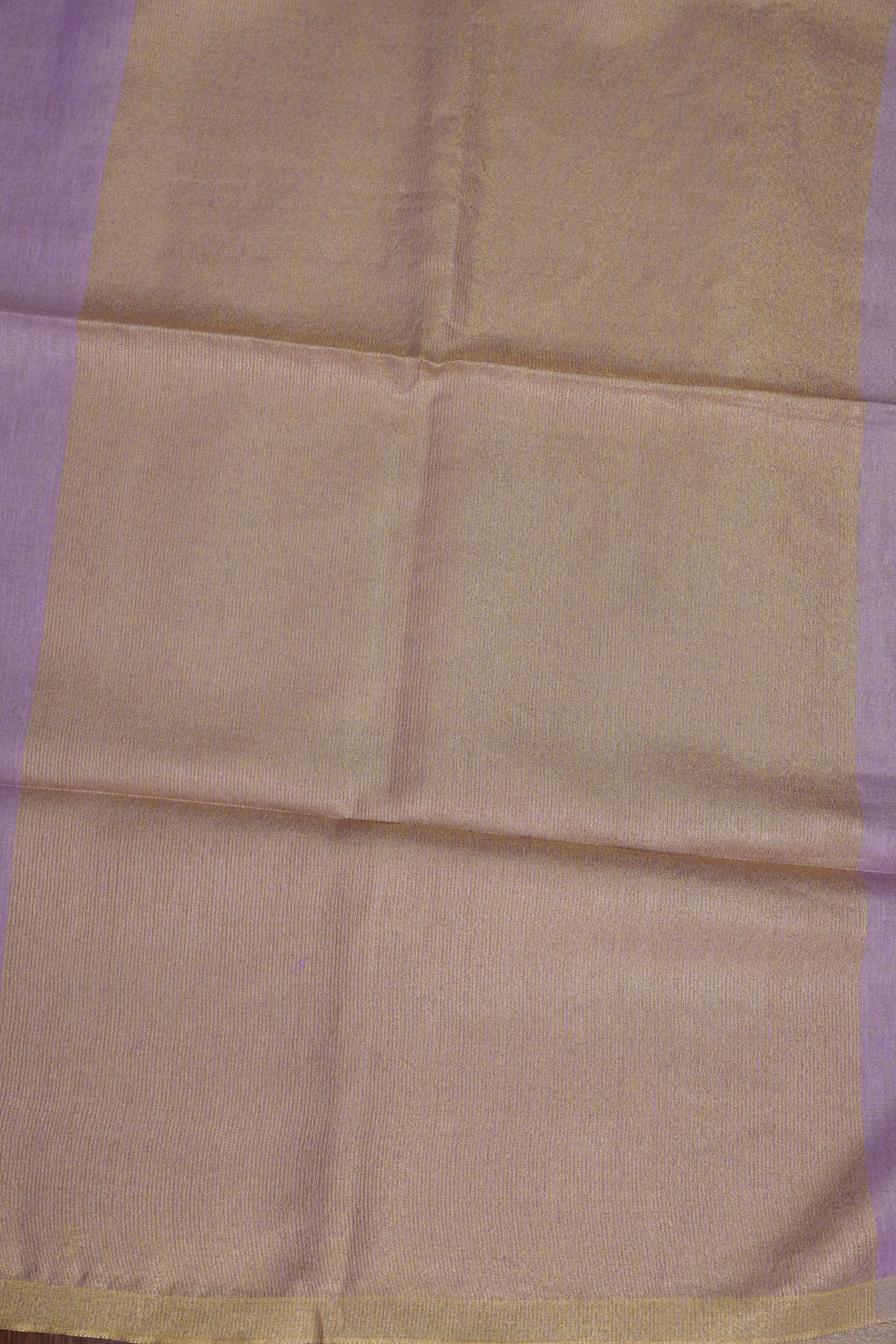 Soft Lilac Purple & Champagne Gold Tissue Linen Saree