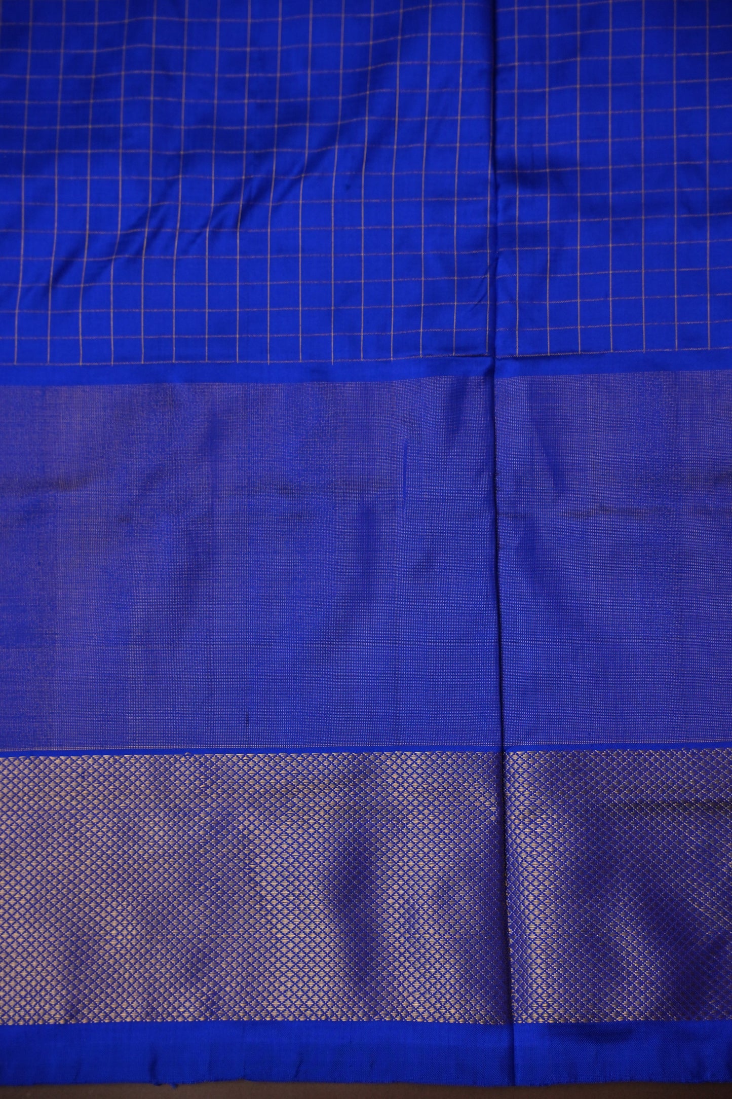 Pure Ikkat Soft Silk Saree - Red & Ink Blue
