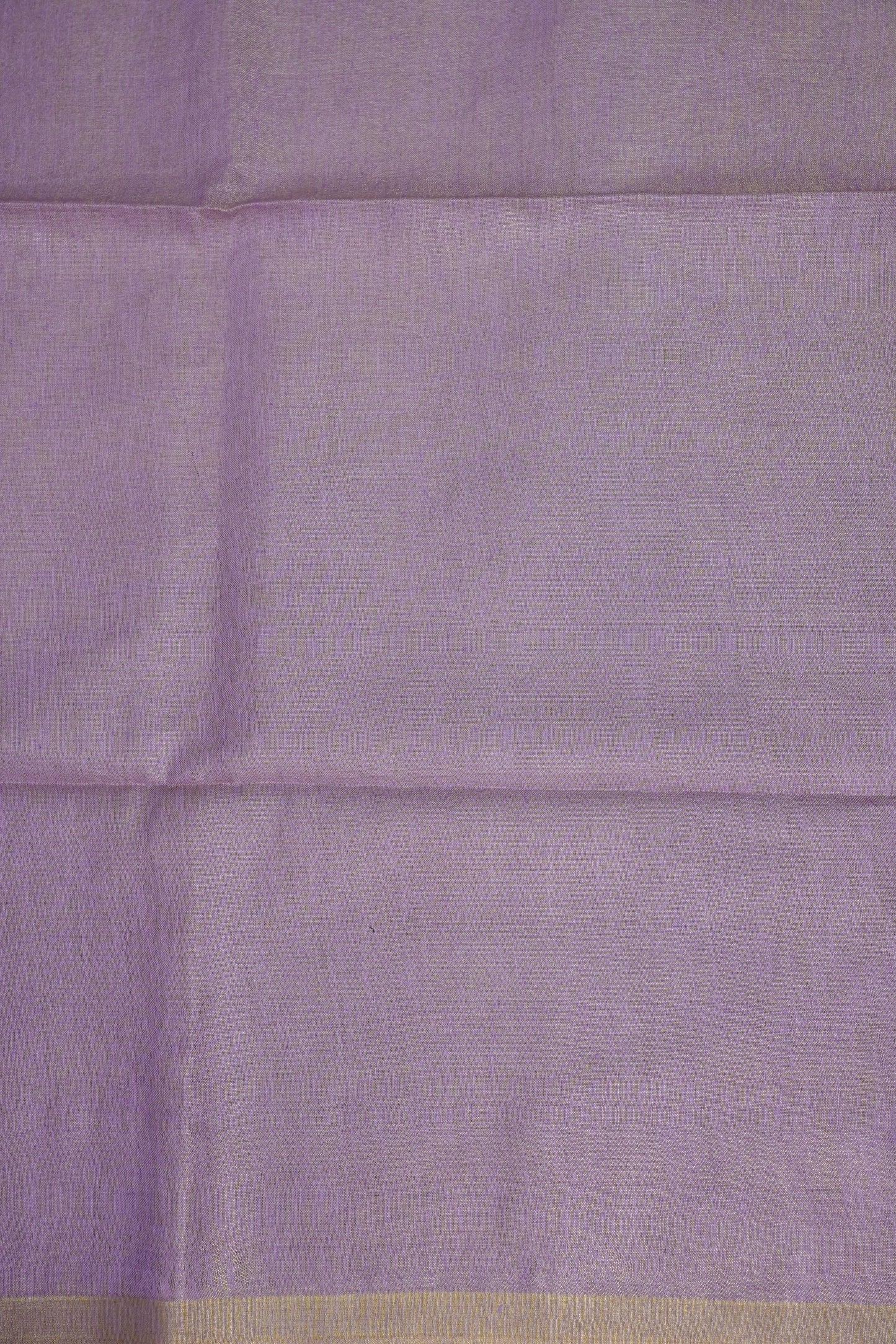 Soft Lilac Purple & Champagne Gold Tissue Linen Saree