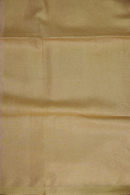 Champagne Beige & Soft Gold Tissue Linen Saree