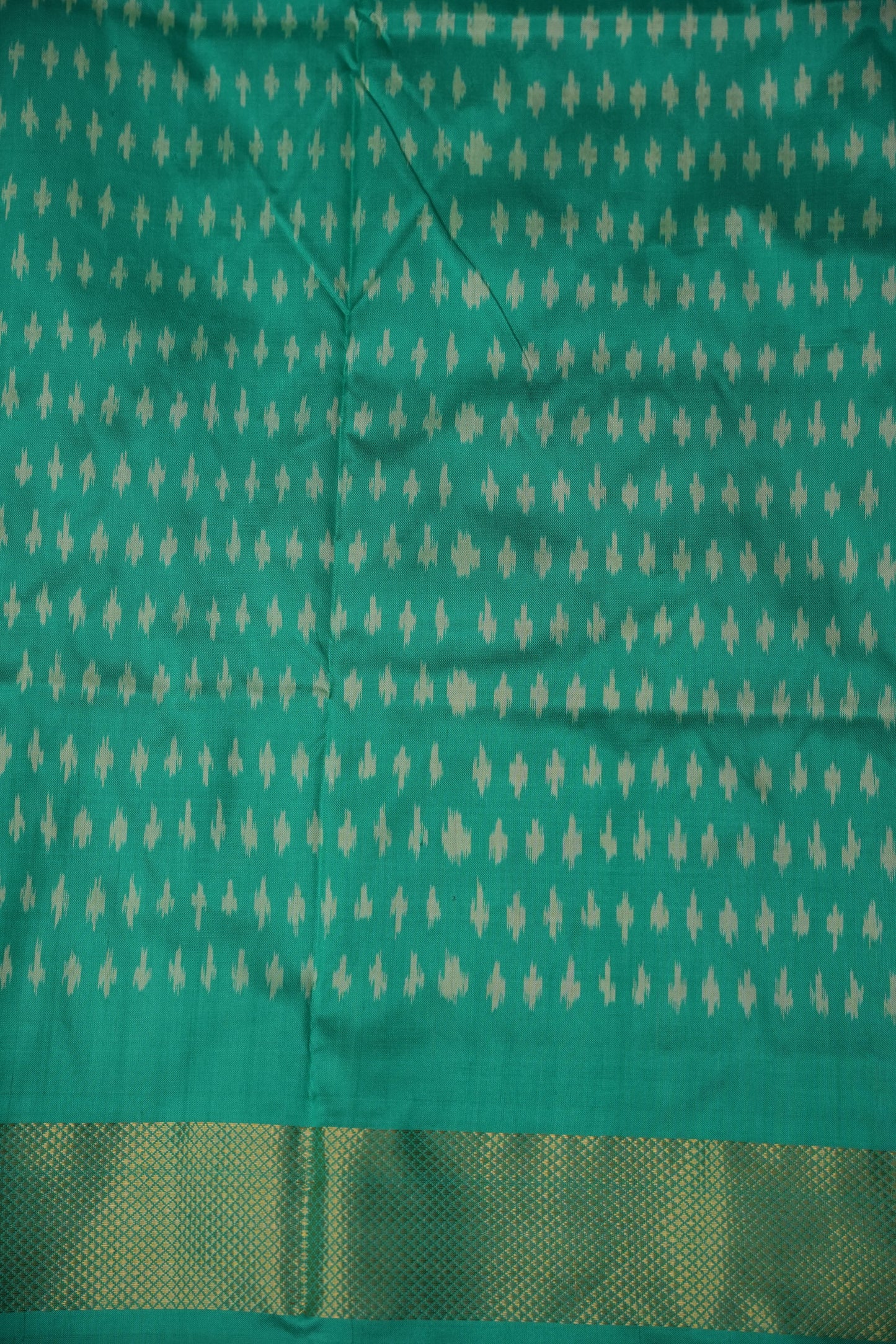 Pure Ikkat Soft Silk Saree - Magenta & Sea Green