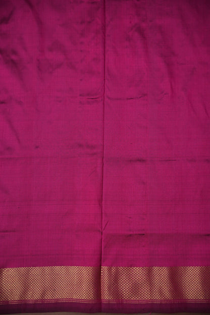 Pure Ikkat Soft Silk Saree - Wine & Blue