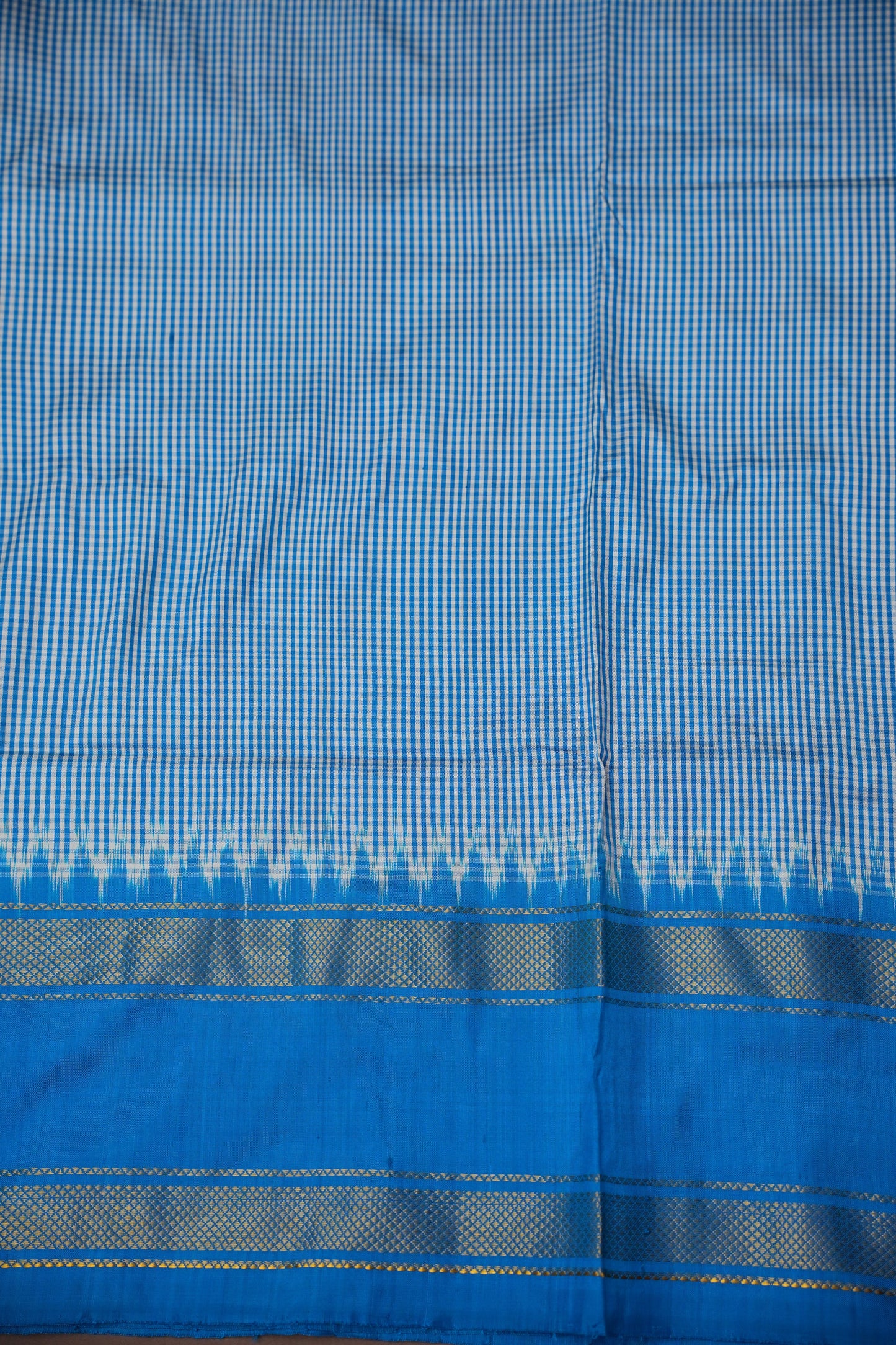 Pure Ikkat Silk Soft Saree - Blue