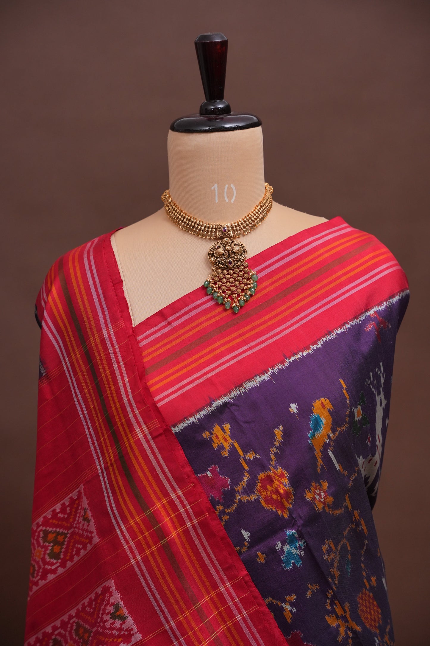 Pure Ikkat Soft Silk Saree - Aubergine Purple