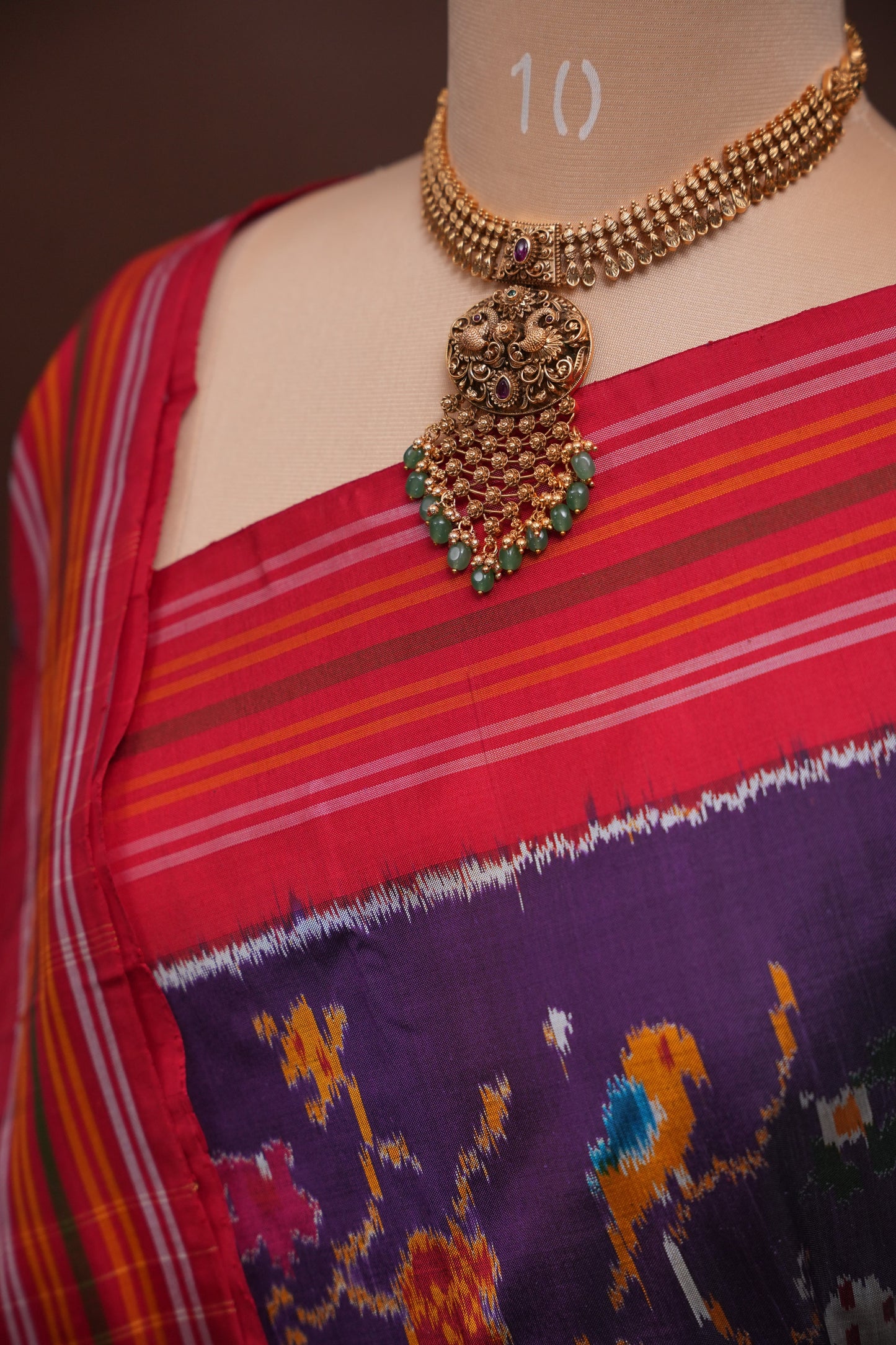 Pure Ikkat Soft Silk Saree - Aubergine Purple