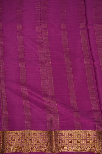Kalamkari Printed Pure Crepe Mysore Silk Saree - Yellow & Pink Contrast