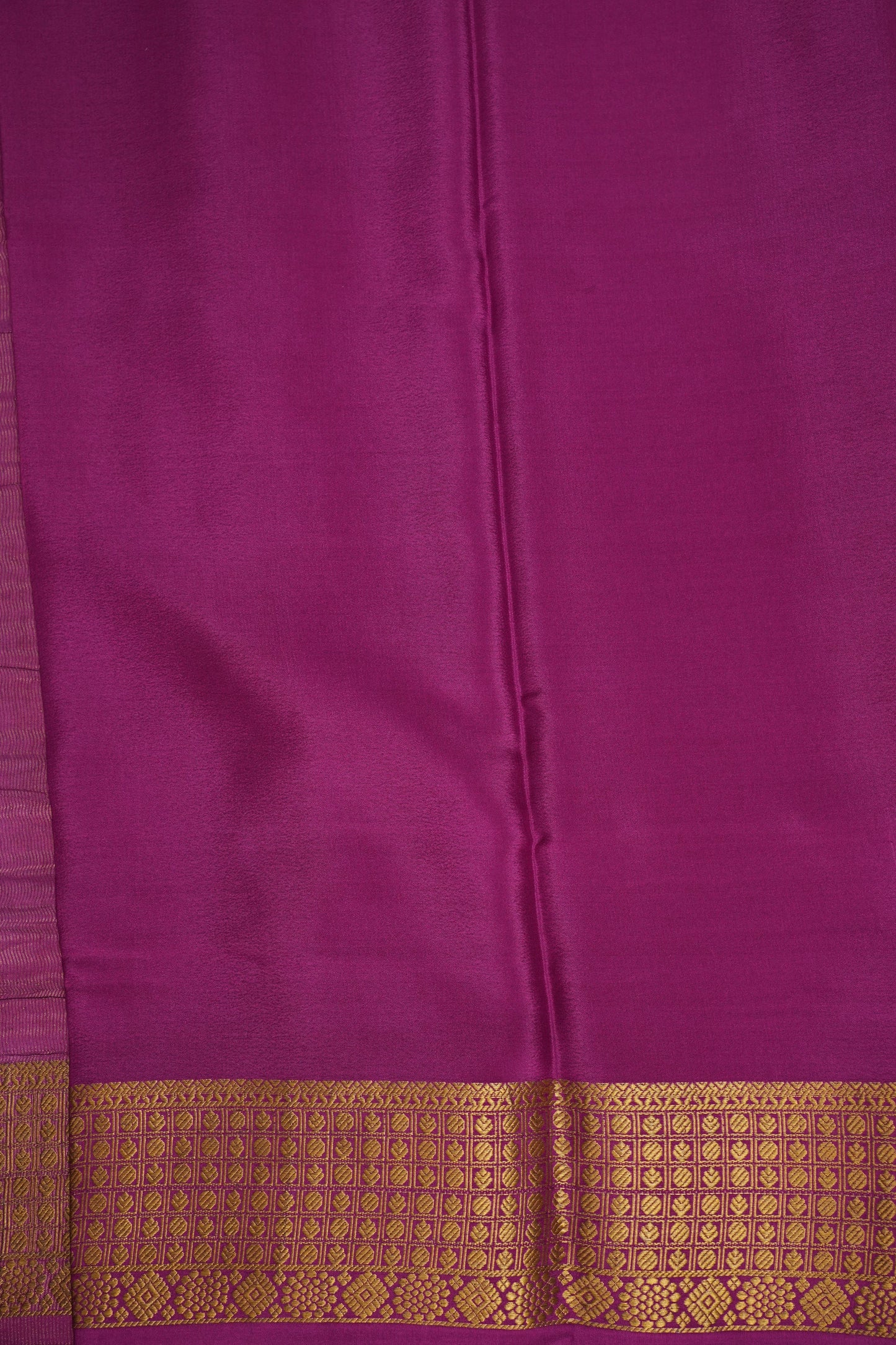 Kalamkari Printed Pure Crepe Mysore Silk Saree - Yellow & Pink Contrast
