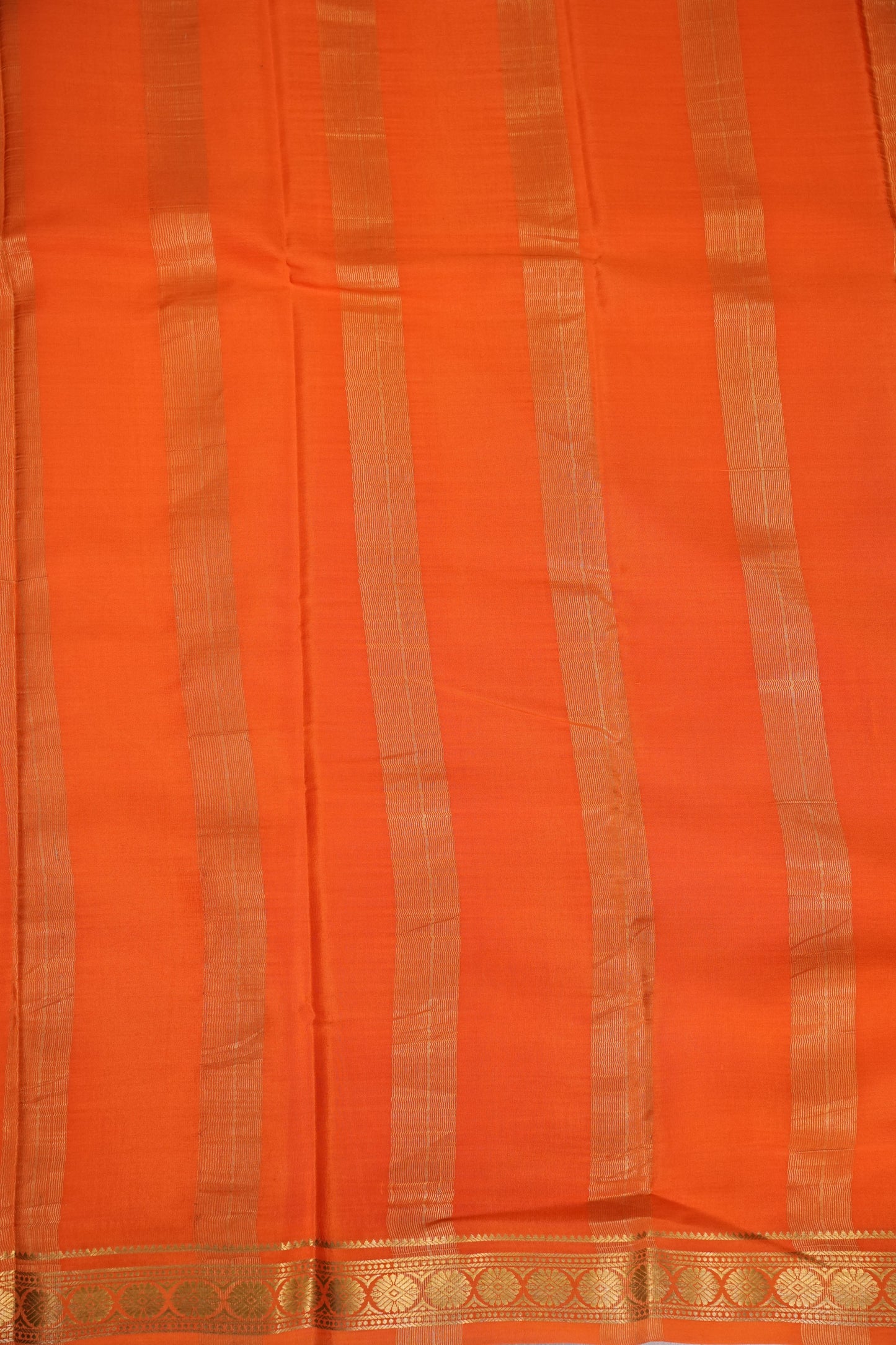 Shibori Tie & Dye Pure Crepe Mysore Silk Saree - Orange