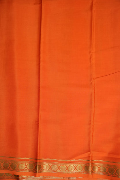 Shibori Tie & Dye Pure Crepe Mysore Silk Saree - Orange