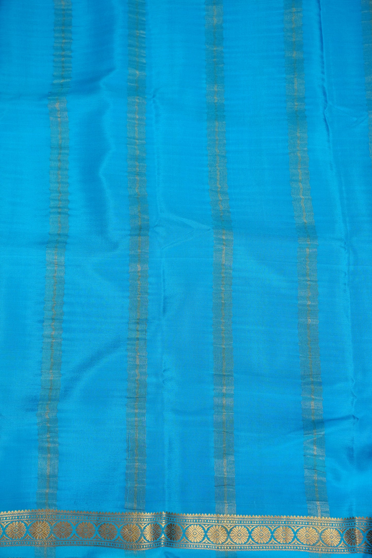 Shibori Tie & Dye Pure Crepe Mysore Silk Saree - Sky Blue