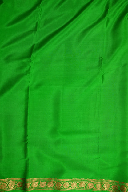 Shibori Tie & Dye Pure Crepe Mysore Silk Saree - Leaf Green