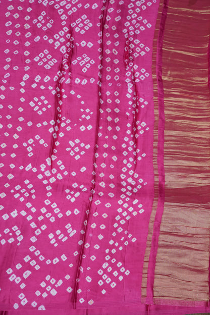 Subarnam's Exclusive Statement Saree – Pure Modal Silk Bandhani Kalamkari Saree