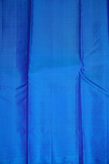 Royal Blue with Contrast Pure Kanchipuram Silk Saree|Silk Mark Certified