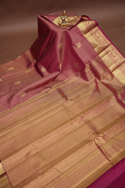Bridal Deep Maroon Pure Kanchipuram Silk Saree|Silk Mark Certified