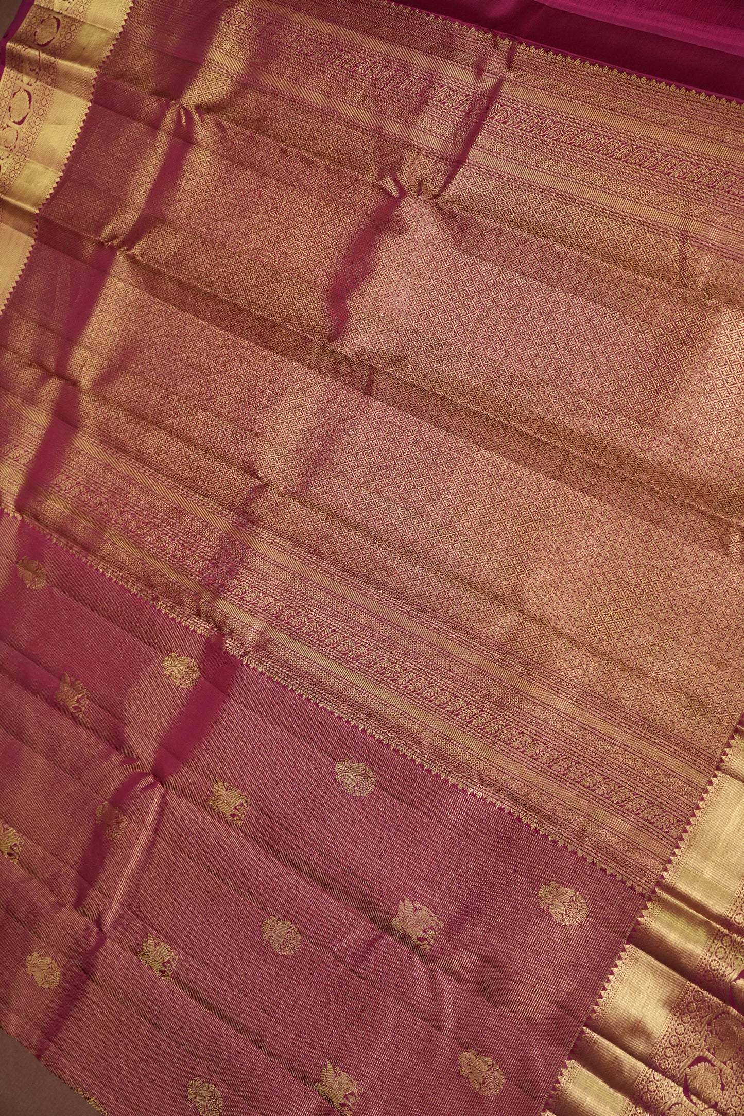 Bridal Deep Maroon Pure Kanchipuram Silk Saree|Silk Mark Certified