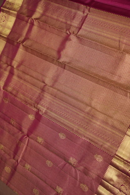 Bridal Deep Maroon Pure Kanchipuram Silk Saree|Silk Mark Certified