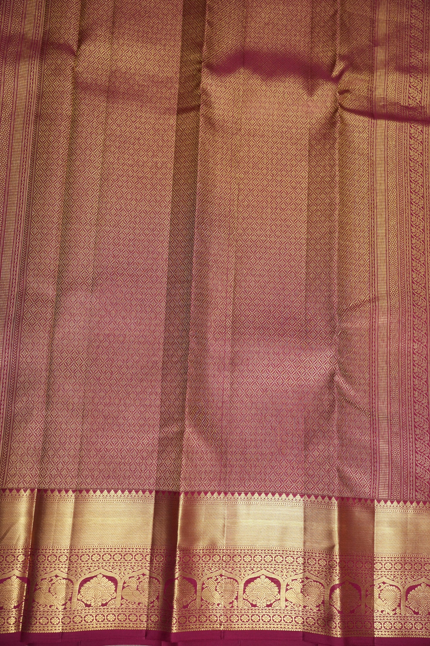 Bridal Deep Maroon Pure Kanchipuram Silk Saree|Silk Mark Certified