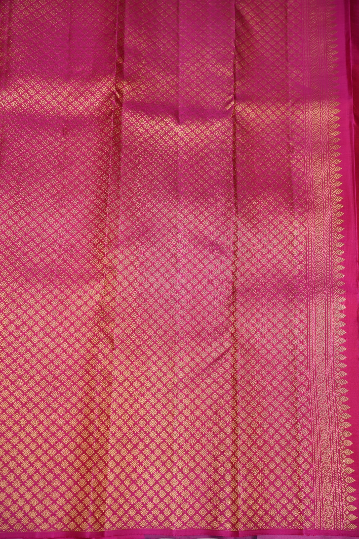 PURE KANCHIPURAM SILK PALLAM PALUM KATTAM SAREE – MULTICOLOUR CHECKS WITH PINK PALLU | SILK MARK CERTIFIED
