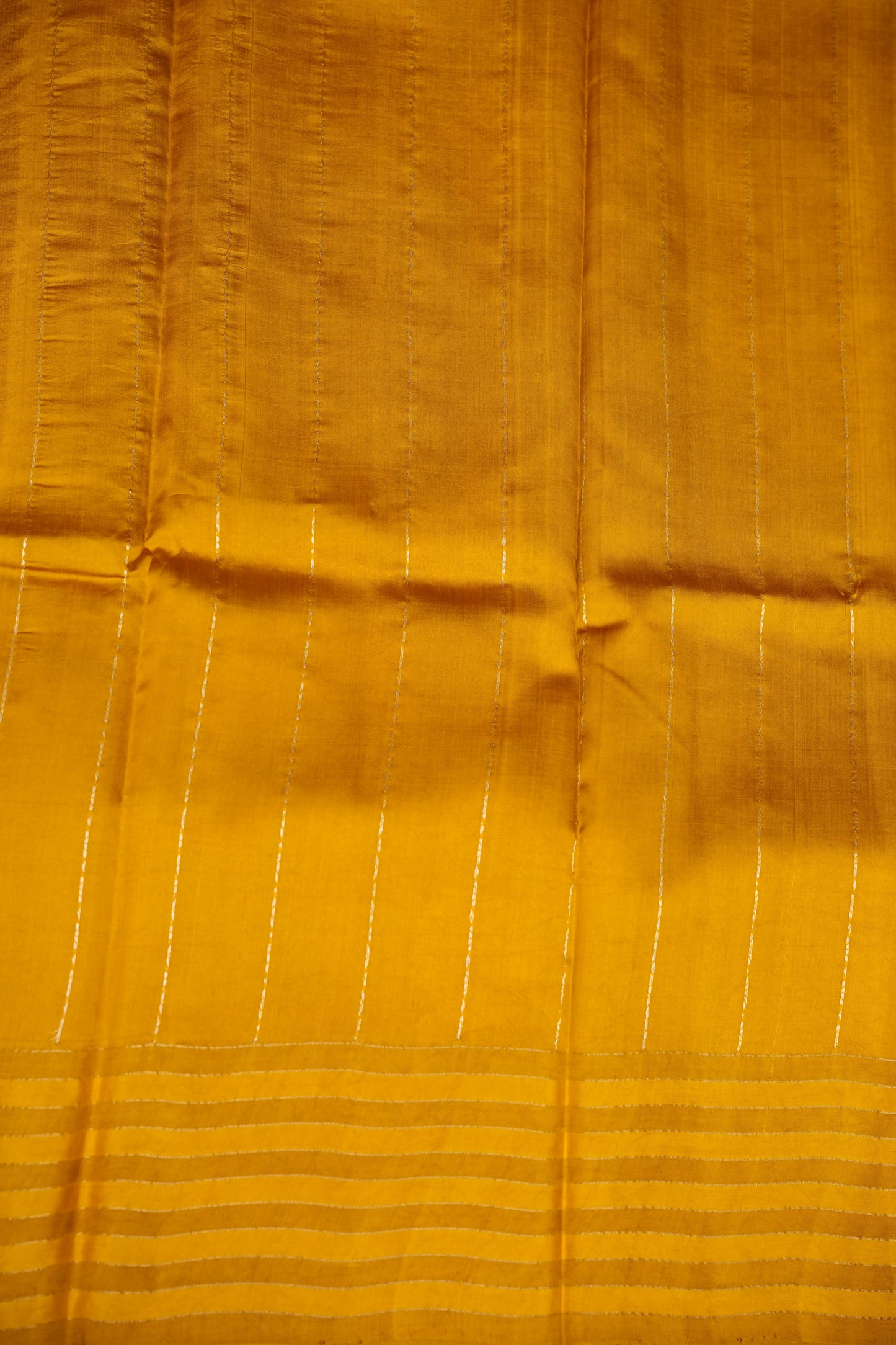 PURE MANGO SILK SAREE – MUSTARD GOLD WITH FLORAL ZARI BUTTAS