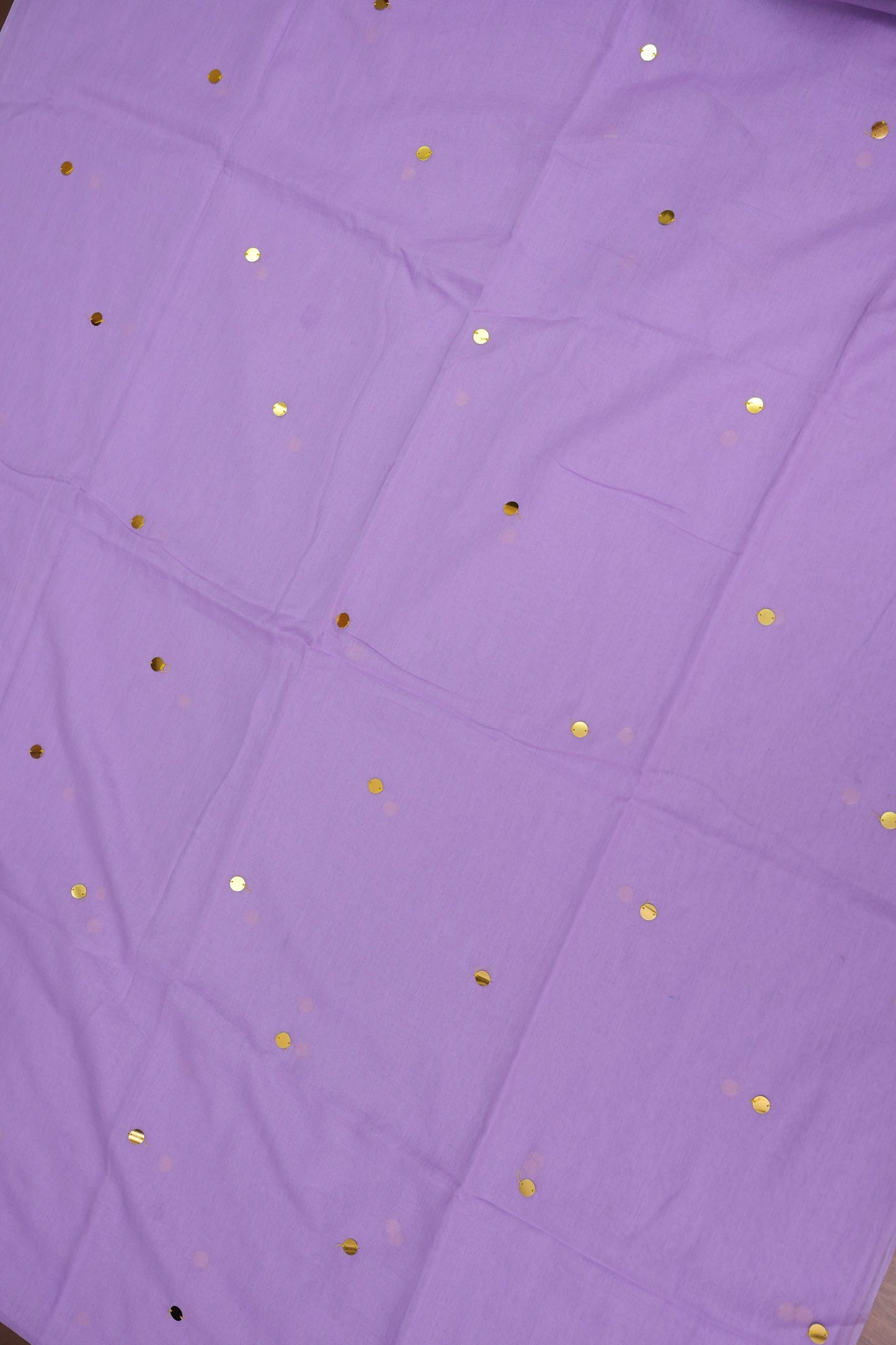 Mulmul Cotton Saree with Tassels - Lavender