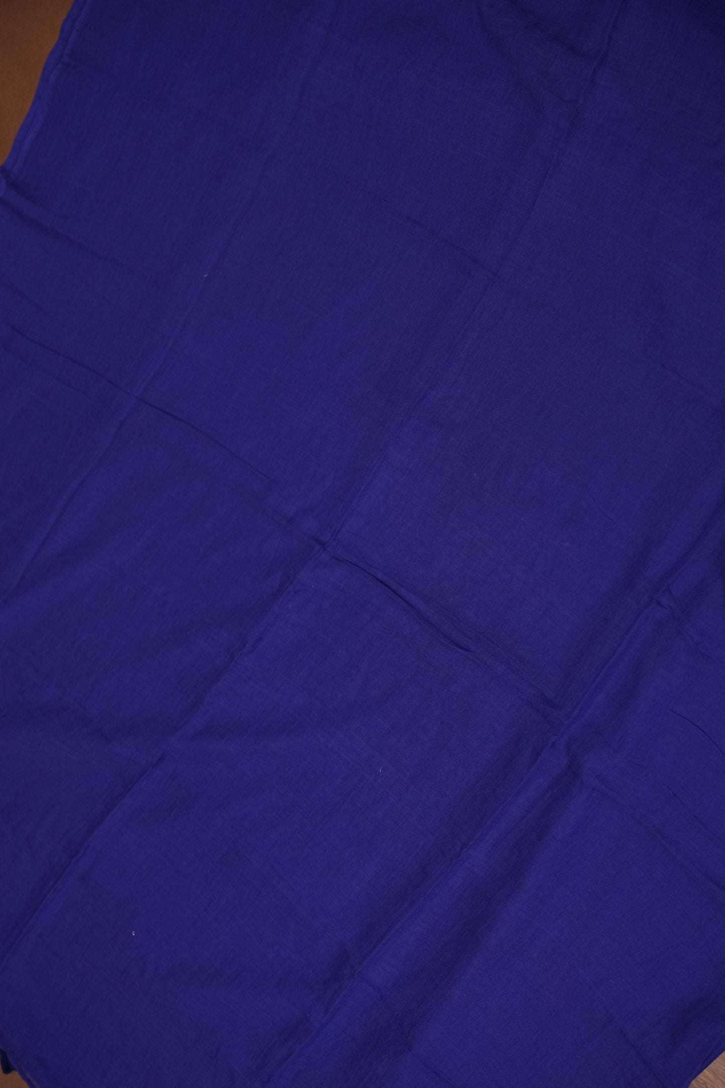 Royal Blue Mul Mul Cotton Party Wear Saree with Handcrafted Peacock Feather Embellishment