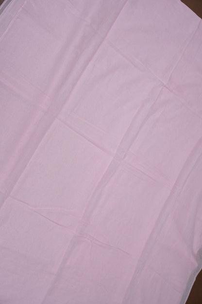 Blush Pink Mul Mul Cotton Party Wear Saree with Handcrafted Flying Eagle Embellishment