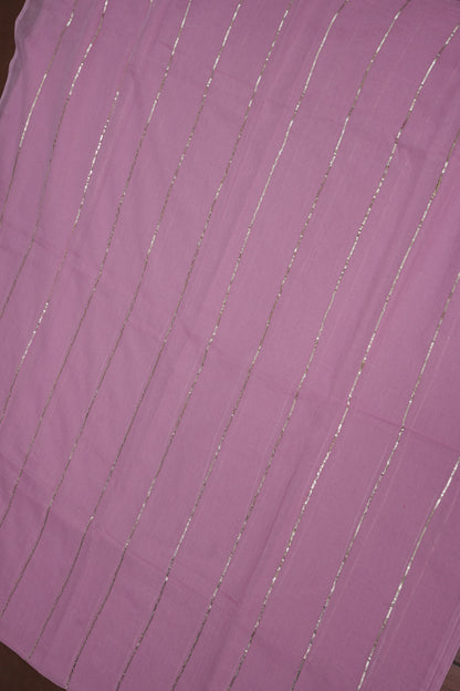 Mulmul Cotton Saree with Tassels - Baby Pink