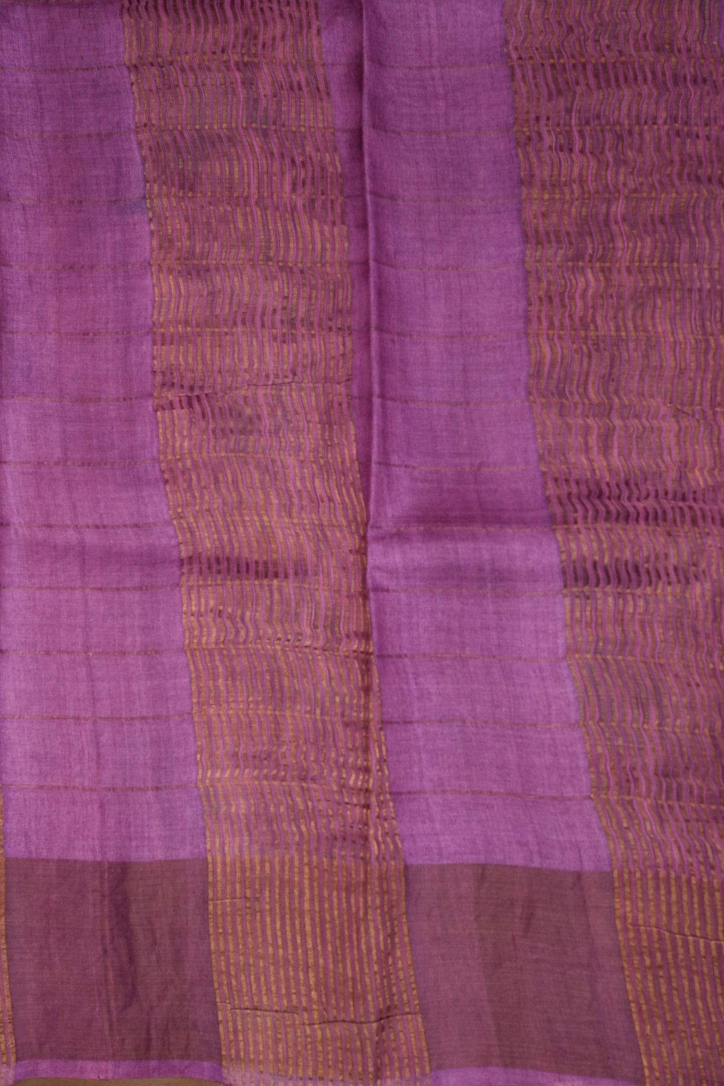 Pure Tussar Silk Saree with Handpainted Blouse-Sea Green|Silk Mark Certified