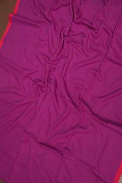 Mulmul Cotton Saree with Tassels - Pink