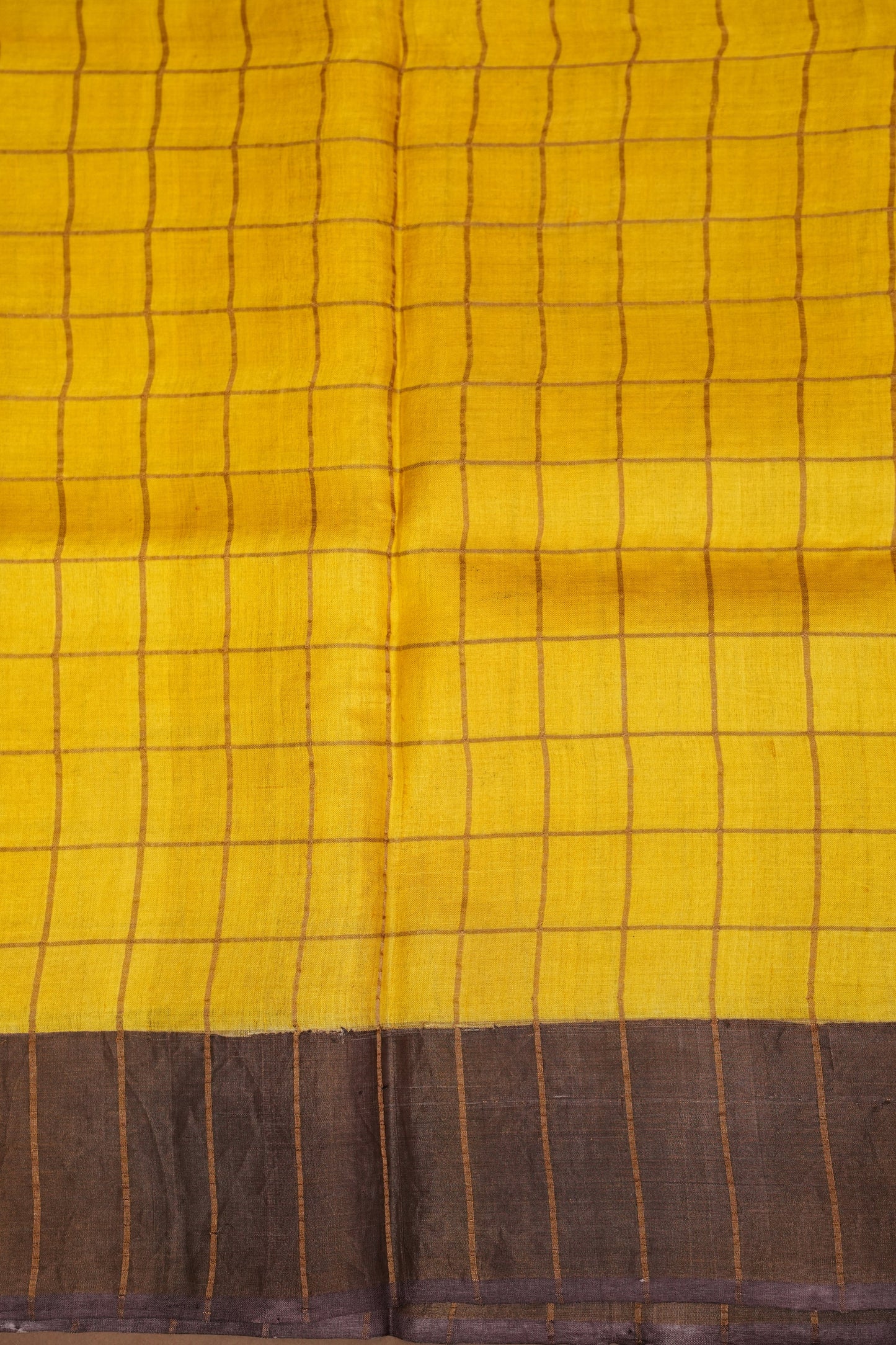 Pure Tussar Silk Saree with Handpainted Blouse-|Silk Mark Certified