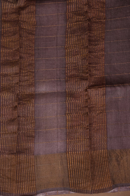 Pure Tussar Silk Saree with Handpainted Blouse-|Silk Mark Certified