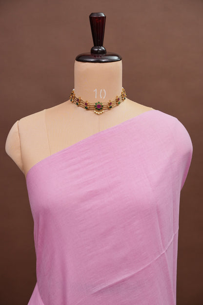 Mulmul Cotton Saree with Tassels - Multicolor