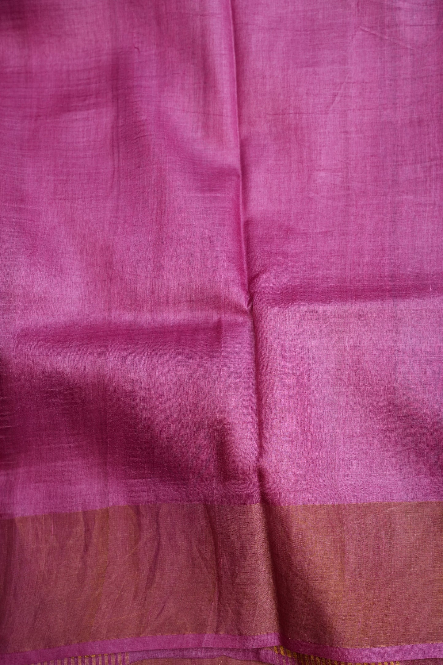 Geometric Patterned Pure Tussar Silk Saree-Pink|Silk Mark Certificate
