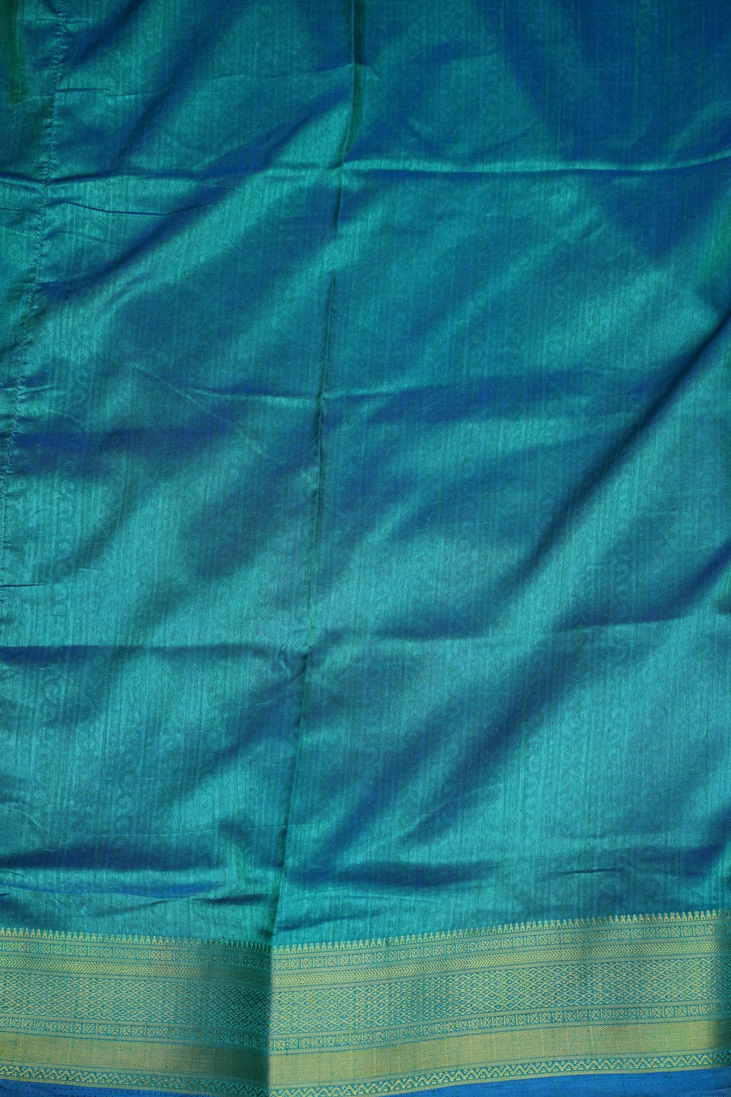 Royal Blue Semi Silk Saree with Traditional Ikat-Inspired Woven Motifs & Designer Pallu