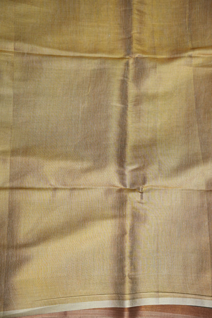 Digital Printed Tissue Raw Silk Saree with Enchanted Lotus Garden