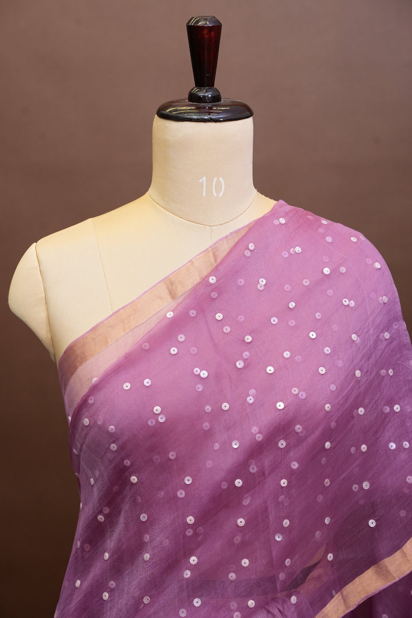 Mauve Pink Pure Muslin Pure Silk Saree|Silk Mark Certified