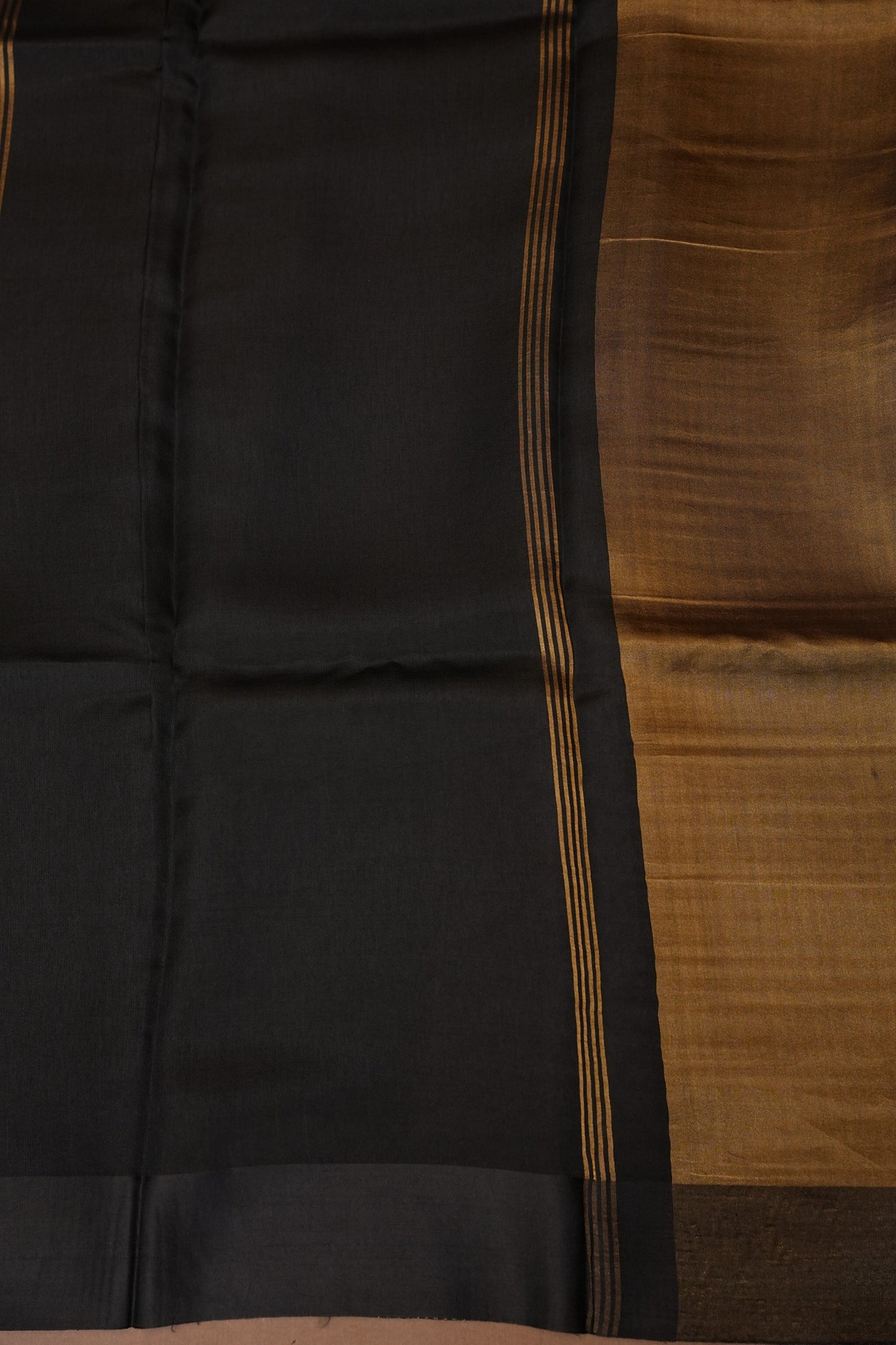 Pure Chanderi Silk Tissue Saree - Black