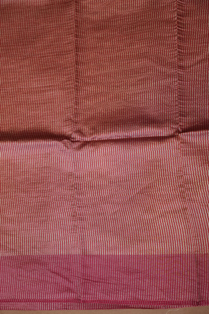 Pure Chanderi Silk Tissue Saree - Deep Red