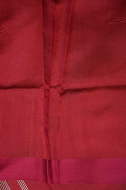 Pure Chanderi Silk Tissue Saree - Deep Red