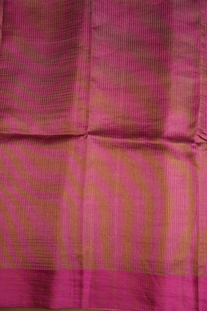 Pure Chanderi Silk Tissue Saree - Hot Pink