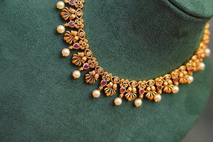 Antique Gold Plated Choker set