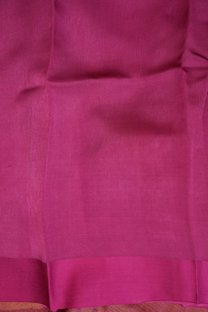 Pure Chanderi Silk Tissue Saree - Hot Pink