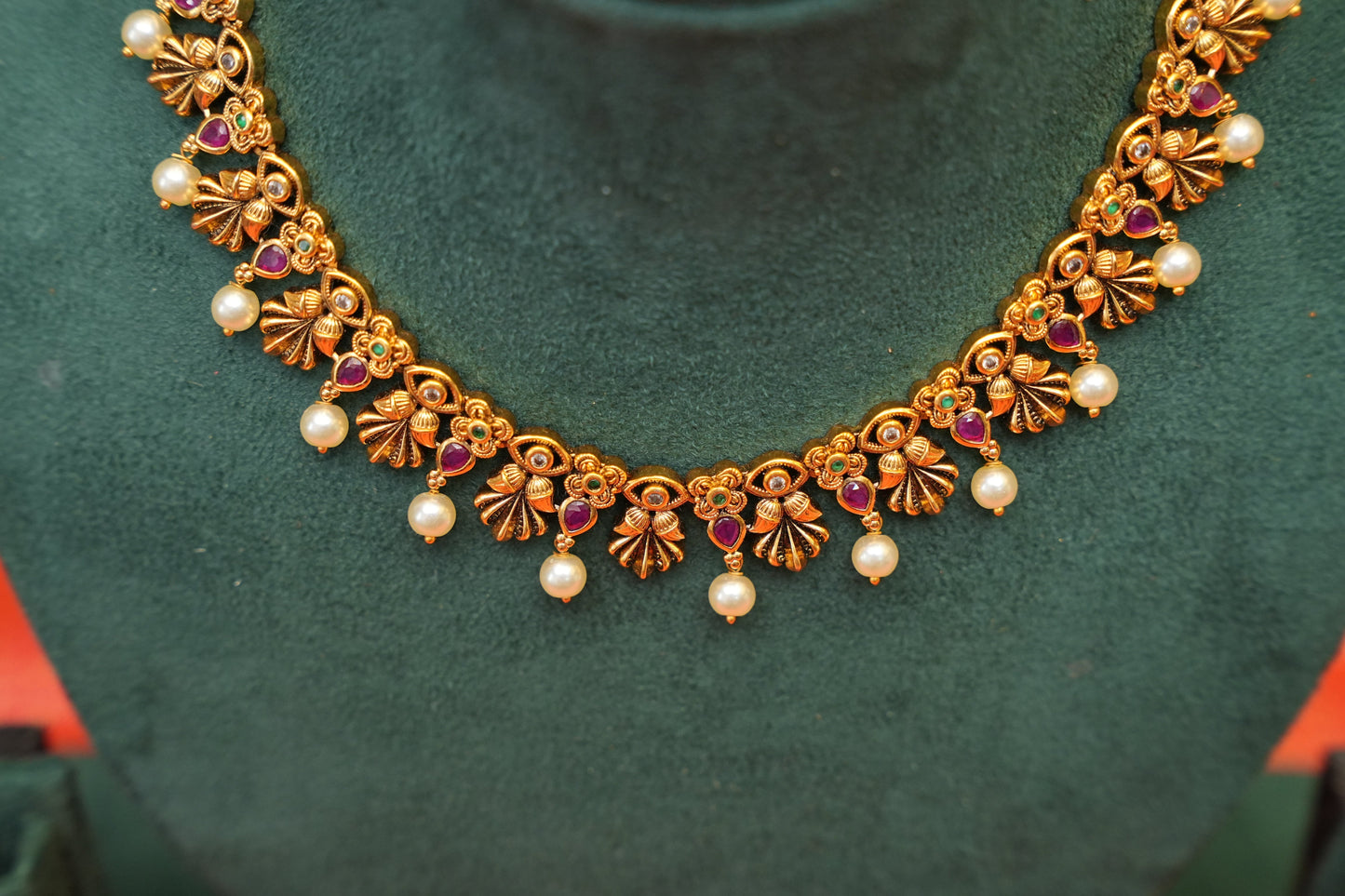 Antique Gold Plated Choker set