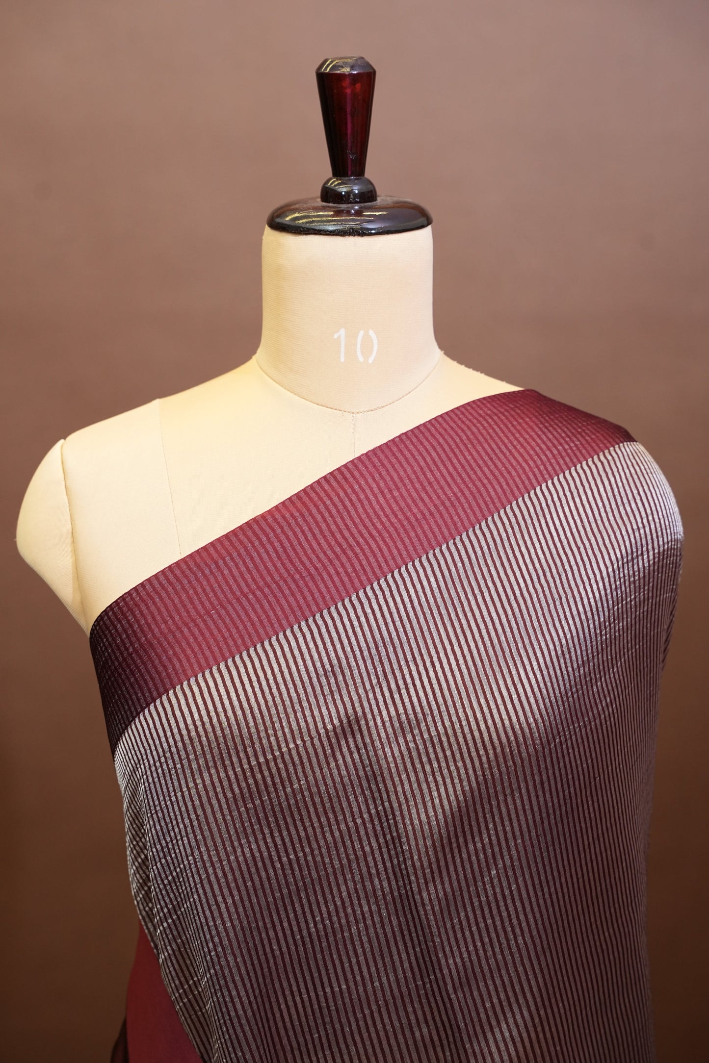Pure Chanderi Silk Tissue Saree - Maroon