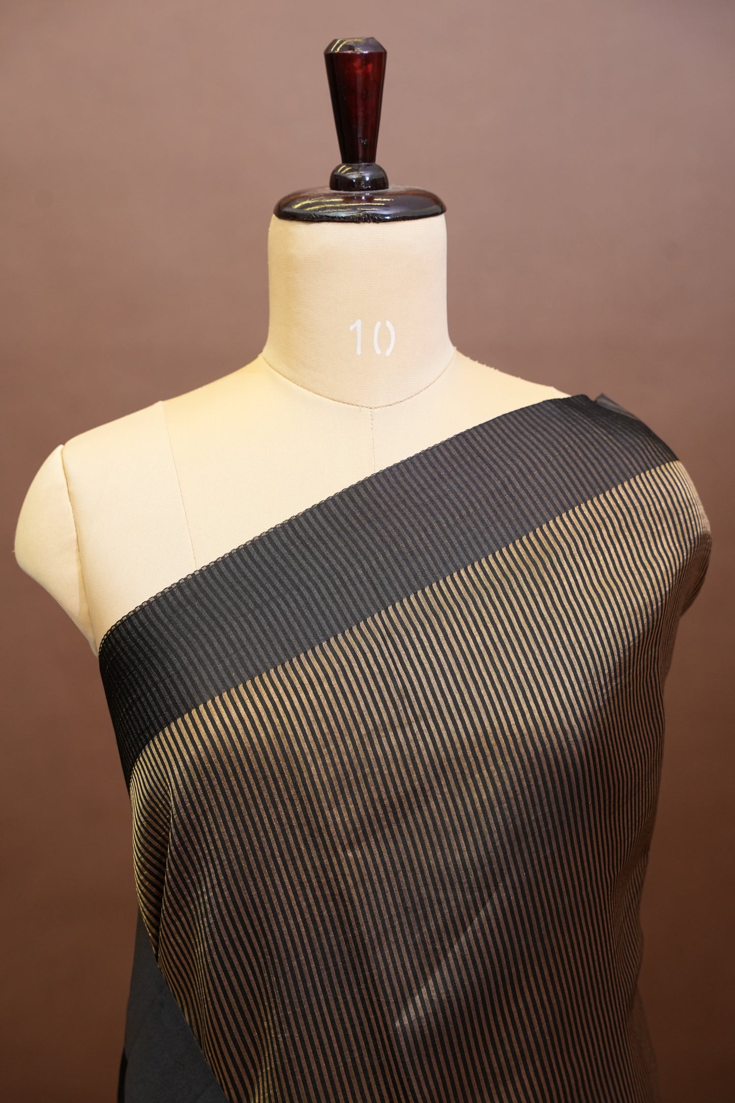 Pure Chanderi Silk Tissue Saree - Black