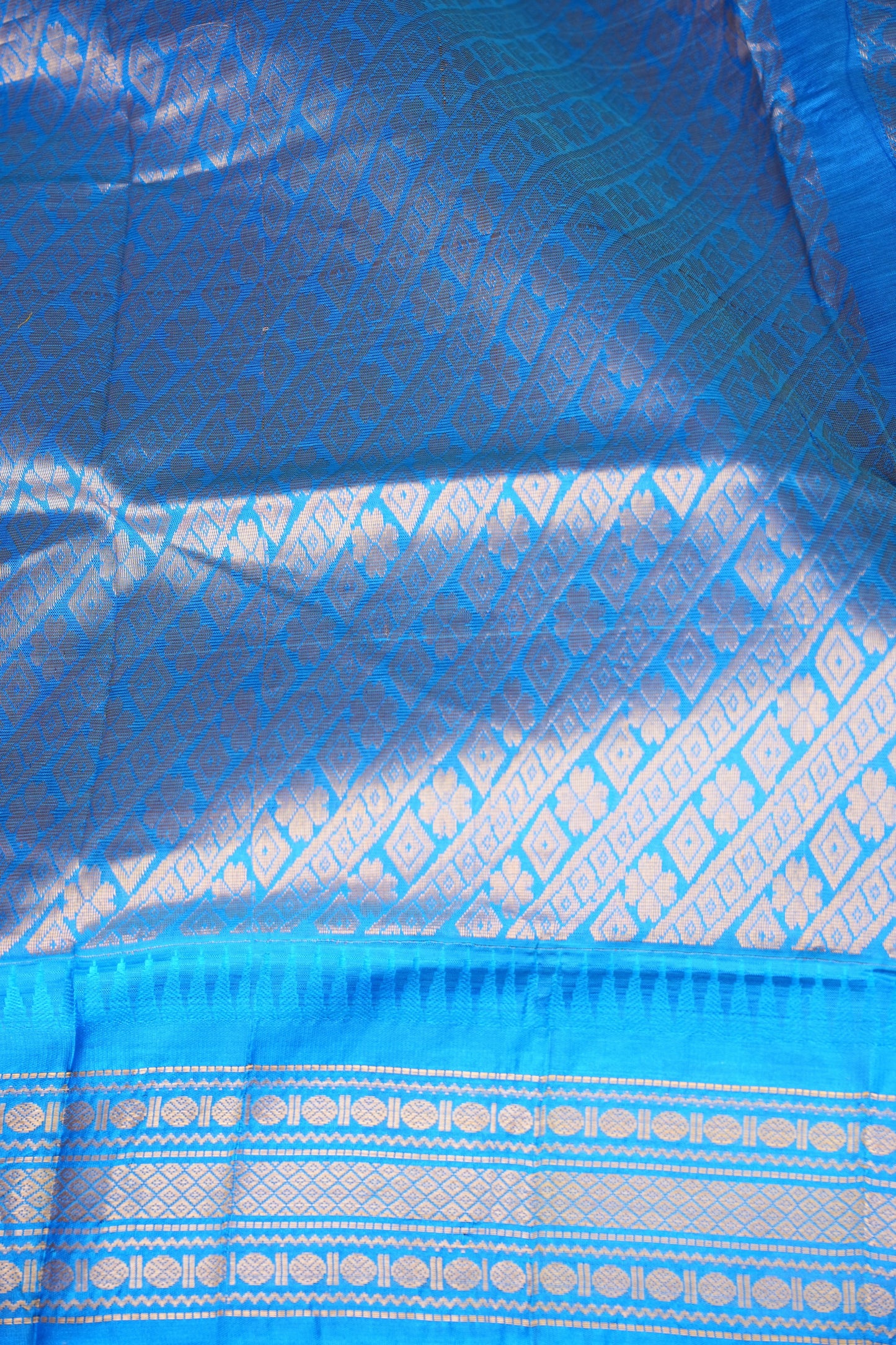 Gadwal Cotton Saree - Mud Brown Color