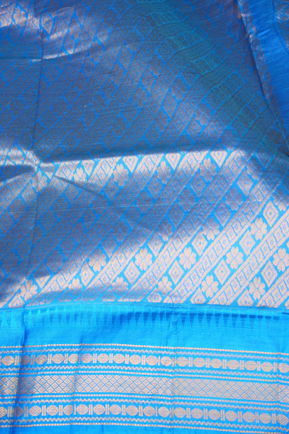 Gadwal Cotton Saree - Mud Brown Color