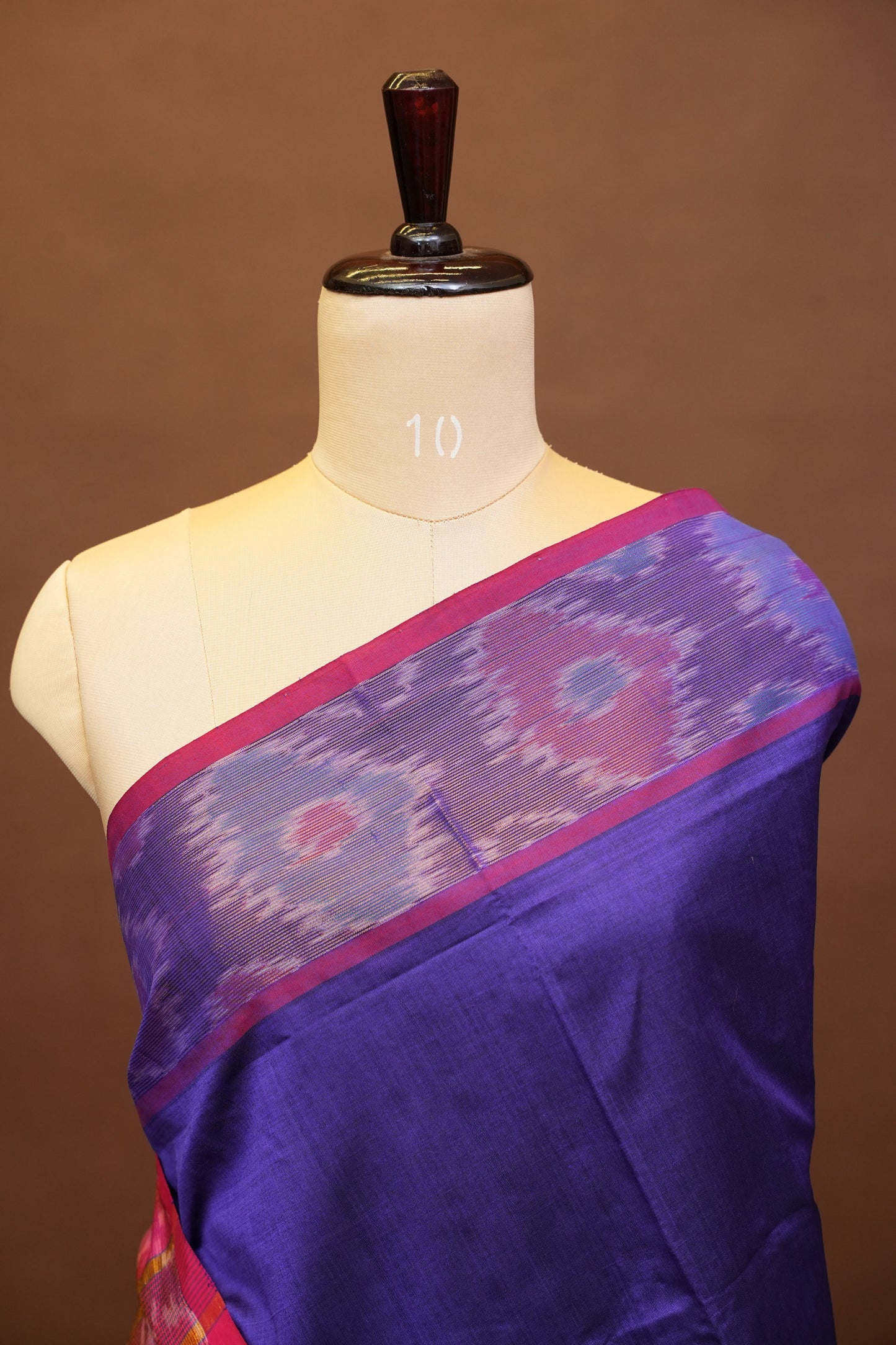 Ikkat Cotton Silk Saree - Purple and Pink